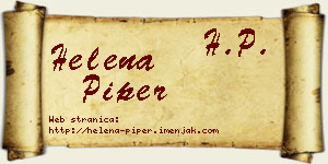 Helena Piper vizit kartica